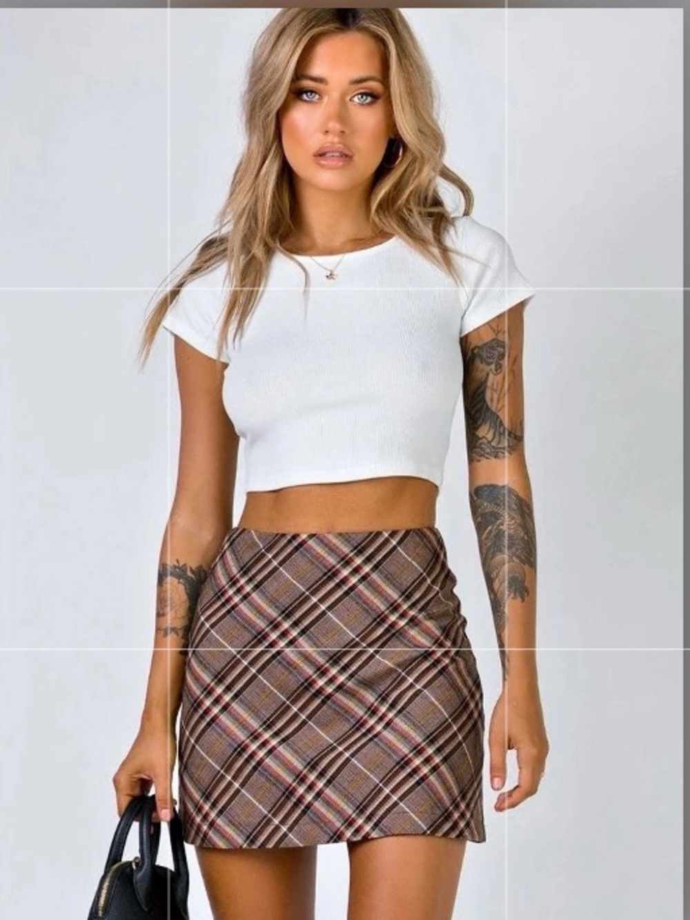Princess Polly Plaid clueless style Mini Skirt Small back zip closure school gir